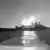 Скірншот з відео ймовірної атаки дрону на десантний корабель РФ 4 серпня