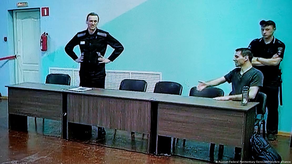 Alexei Navalny durante el juicio más reciente.