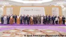 Representatives from more than 40 countries including China, India, and the U.S., pose for a family picture as they attend talks in Jeddah, Saudi Arabia, August 6, 2023, to make a headway towards a peaceful end to Russia's war in Ukraine. Saudi Press Agency/Handout via REUTERS THIS IMAGE HAS BEEN SUPPLIED BY A THIRD PARTY