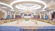 Representatives from more than 40 countries including China, India, and the U.S., attend talks in Jeddah, Saudi Arabia, August 6, 2023, to make a headway towards a peaceful end to Russia's war in Ukraine. Saudi Press Agency/Handout via REUTERS THIS IMAGE HAS BEEN SUPPLIED BY A THIRD PARTY