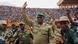General Mohamed Toumba attends the demonstration of coup supporters in Niger and waves to them General Mohamed Toumba attends the demonstration of coup supporters in Niger and waves to them