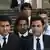 Lawyer for former Pakistani Prime Minister Imran Khan, Naeem Haider Panjutha, speaks outside High Court building alongside other members of his legal team