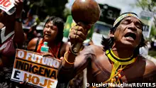 08.08.2023****Indigenous people take part in a march as the Amazon Summit kicks off in Belem, Para state, Brazil August 5, 2023. REUTERS/Ueslei Marcelino