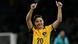 Sam Kerr im Trikot der australischen Nationalmannschaft hebt beide Daumen und lächelt Sam Kerr im Trikot der australischen Nationalmannschaft hebt beide Daumen und lächelt