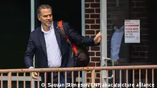 Son of US President Joe Biden, Robert Hunter Biden, seen leaving attorneys office after giving deposition Thursday, June 29, 2023, in Wilmington, Delaware, USA. Hunter Biden on Thursday morning gave a deposition as part of the civil lawsuit brought by Delaware computer repair shop owner John Paul Mac Isaac. (RESTRICTION: NO Daily Mail and NO New York or New Jersey Newspapers or newspapers within a 75 mile radius of New York City) Photo by Saquan Stimpson / CNP /ABACAPRESS.COM