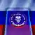 Wagner Group logo is displayed on a smartphone backdropped by cropped flag of Russia