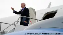 President Joe Biden waves before boarding Air Force One at Reno-Tahoe International Airport for a trip to visit wildfire devastation in Maui, Monday, Aug. 21, 2023, in Reno, Nev. (AP Photo/Evan Vucci)