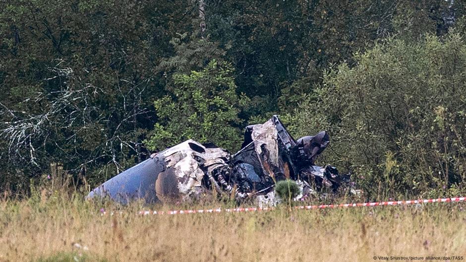 Ostaci aviona u kojem je navodno poginuo i šef grupe Vagner Jevgeniji Prigožin