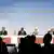 金砖国家峰会22日起在南非约翰尼斯堡登场。由左至右为巴西总统卢拉、中国国家主席习近平、南非总统拉马福萨、印度总理莫迪、俄罗斯外长拉夫罗夫。