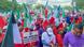 Members of the Nigerian Labour Union, holding flags and placards, march during a protest in Abuja last month Members of the Nigerian Labour Union, holding flags and placards, march during a protest in Abuja last month