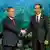 中國總理李強6日出席東盟峰會，與印尼總統佐科合影。