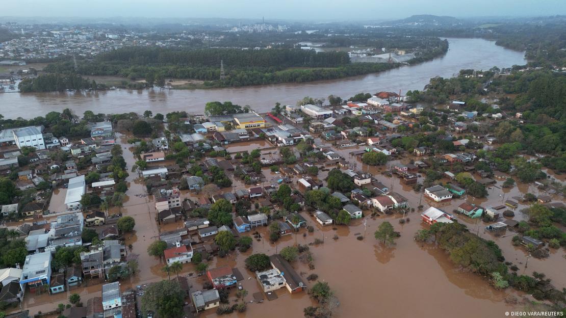 Vista de un área inundada en Lajeado, Río Grande do Sul (06.09.2023)