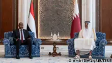 07.09.2023
Sudan's army chief, General Abdel Fattah al-Burhan meets with Qatar's Emir Sheikh Tamim Bin Hamad Al-Thani in Doha, Qatar, September 7, 2023. Amiri Diwan/Handout via REUTERS THIS IMAGE HAS BEEN SUPPLIED BY A THIRD PARTY