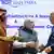 Mohammed bin Salman, Narendra Modi und Joe Biden shake hands at the G20. 