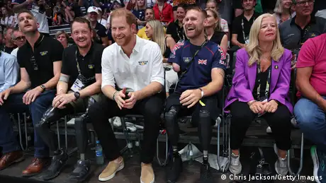 Prince Harry attends the wheelchair rugby competition