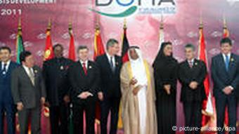 Bundespräsident Wulff nimmt während seiner Reise in die Golfregion am 11.12.2011 am 4. Forum der Allianz der Zivilisationen in Doha in Katar tei (Foto:dpa)