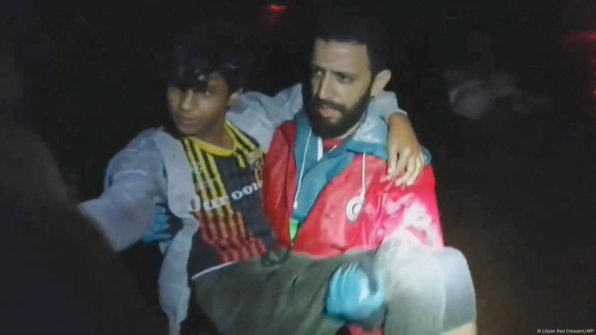 Rescue teams are searching Derna for survivors after the port city suffered heavy flooding on Sunday. Storm Daniel hit all of eastern Libya, but Derna, population 50,000, was hit the hardest. Tens of thousands of people still missing, and the death toll could reach 20,000, the mayor has said.