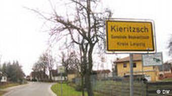 Ortsschild von Kieritzsch im Süden von Leipzig (Foto: DW)