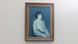 Picture of a painting titled "Madame Soler" by artist Pablo Picasso hangs on a white wall. Picture of a painting titled "Madame Soler" by artist Pablo Picasso hangs on a white wall.