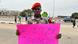 "Tanaice Neutro" durante protesto em Luanda, no ano passado "Tanaice Neutro" durante protesto em Luanda, no ano passado