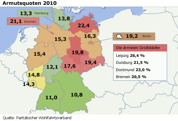 Mapa Da Pobreza Na Alemanha Aponta Tendencias Surpreendentes Noticias Sobre Politica Economia E Sociedade Da Alemanha Dw 22 12 2011