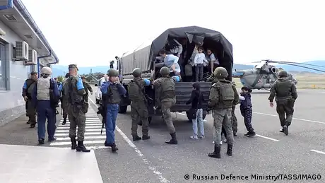 قوات حفظ السلام الروسية تقوم بإجلاء المدنيين في ناغورني كاراباخ، (20.09.2023).