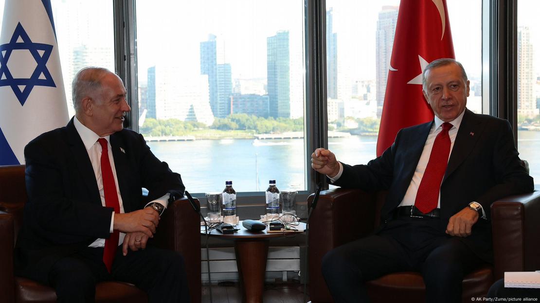 Ergdogan y Netanyahu reunidos en Nueva York durante una reunión en 2023. 