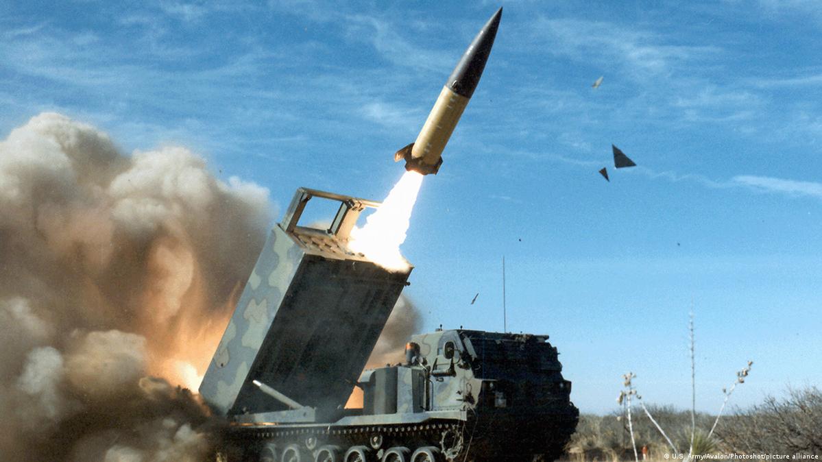An ATACMS (Army Tactical Missile System) being launched by an M270