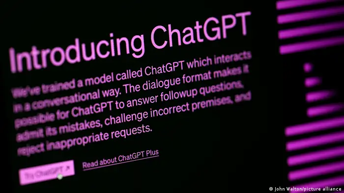 A screenshot of the landing page of the ChatGPT website in March 2023. It says Introducing ChatGPT.