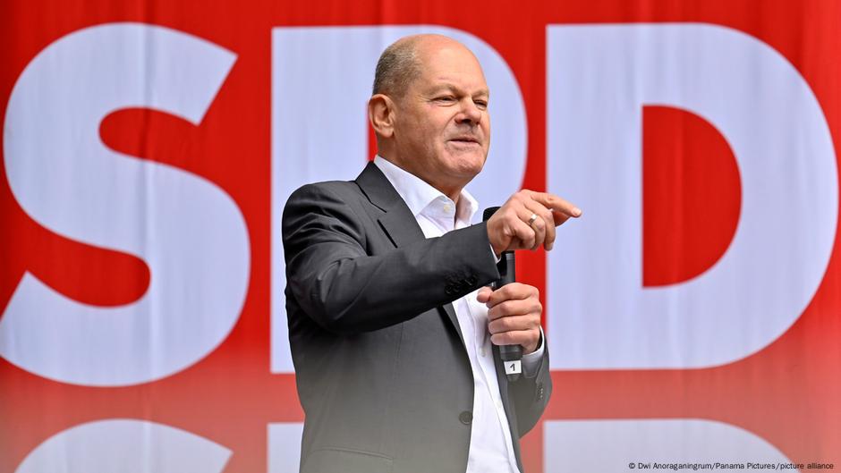 Olaf Šolc na predizbornom skupu SPD-a u Bavarskoj