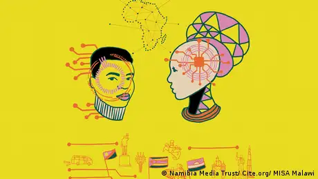 DW Akademie I Key Visual der Konferenz „Empowering African AI – Enhancing journalism excellence in the digital era“
