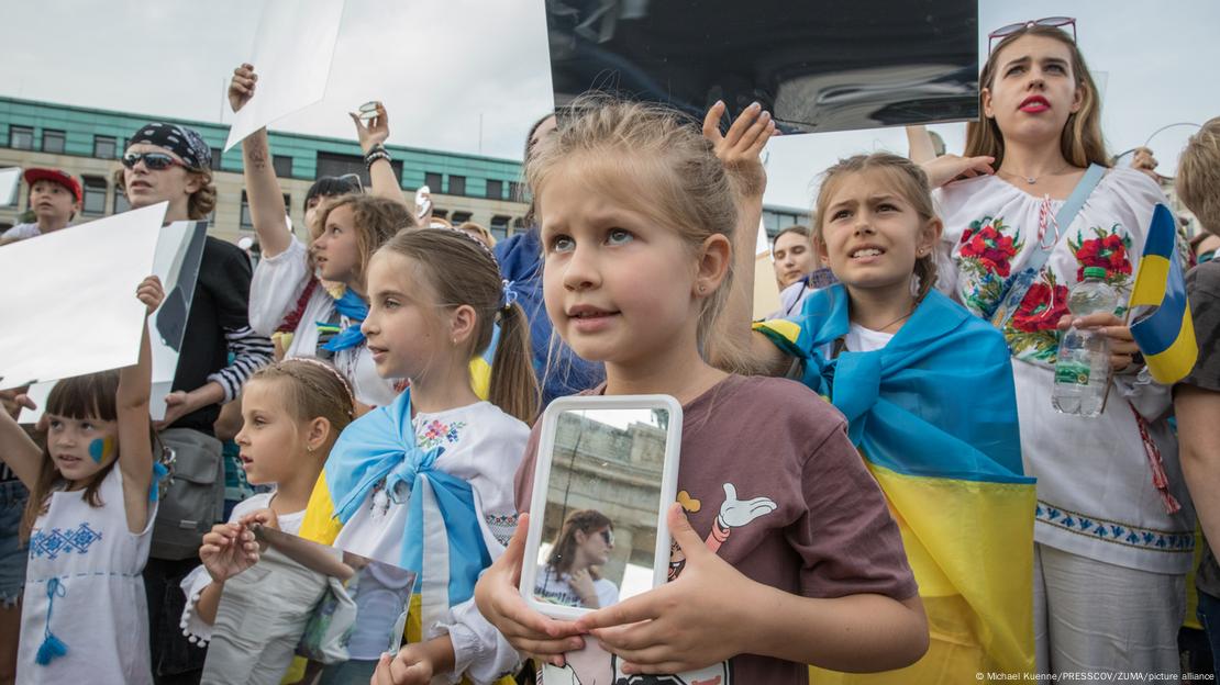 Украинские дети в немецкой школе