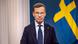 Sweden's Prime Minister Ulf Kristersson delivers a televised speech to the nation in Stockholm