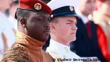 30/07/2023**RUSSIA, ST PETERSBURG - JULY 30, 2023: Burkina Faso s Interim President Ibrahim Traore L attends the Main Naval Parade marking Russian Navy Day in Senate Square. Vladimir Smirnov/TASS PUBLICATIONxINxGERxAUTxONLY 60767263