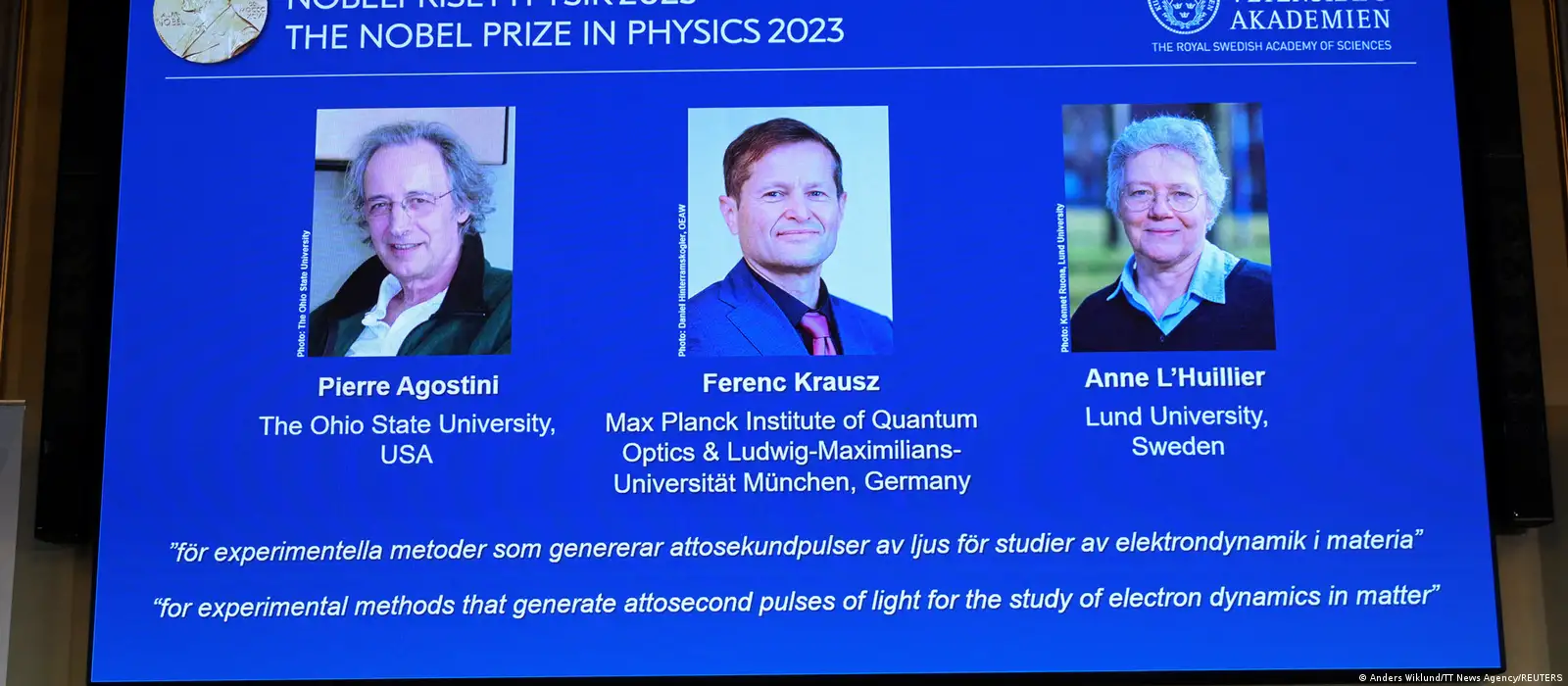Нобеля по физике присудили за изучение электронов – DW – 03.10.2023