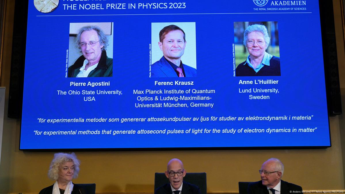 Nobelpreis für Physik geht an drei Teilchenforscher DW 03.10.2023