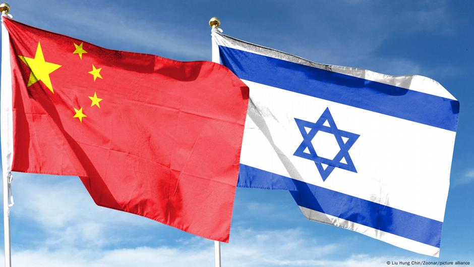 中國與以色列國旗示意圖