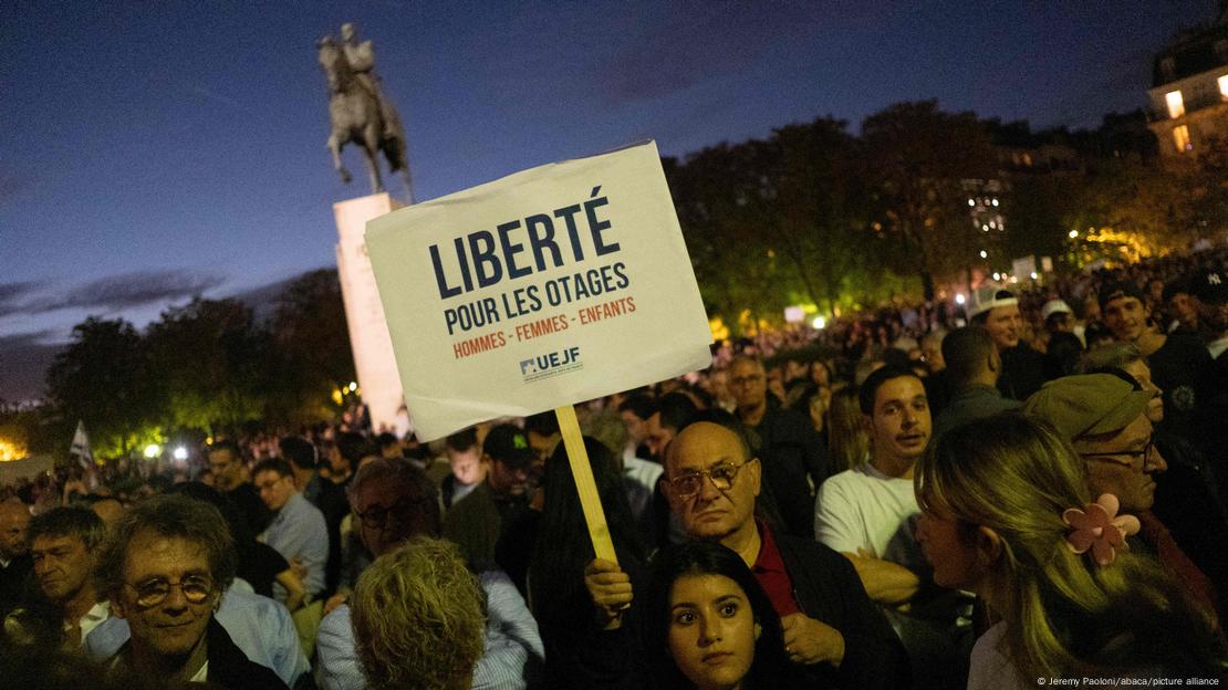 Paris Israel Solidaritäts Demo Geiseln