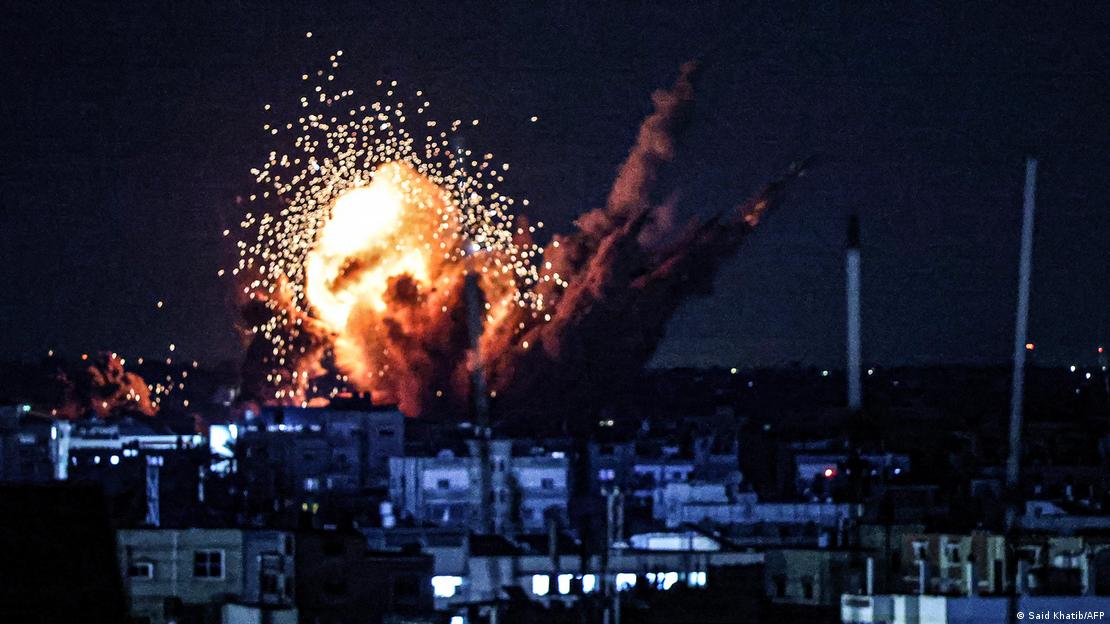 Eksplozija izraleske rakete na jugu Pojasa Gaze 15. listopada 2023.