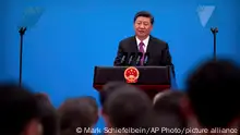 Chinese President Xi Jinping speaks during a press conference at the closing of the Belt and Road Forum at Yanqi Lake on the outskirts of Beijing, Saturday, April 27, 2019. Xi called Saturday for more countries to join China's sprawling infrastructure-building initiative in the face of U.S. opposition to a project Washington worries is increasing Beijing's strategic influence. (AP Photo/Mark Schiefelbein)