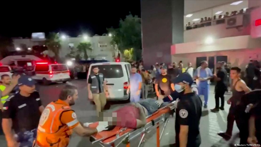 Gaza Israel Nahostkonflikt l Verletzte nach Luftangriff auf ein Krankenhaus
