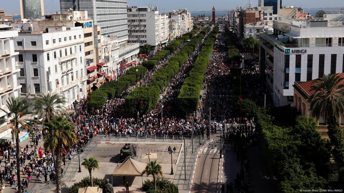 Φιλοπαλαιστινιακή διαδήλωση στη Τύνιδα