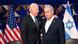 Joe Biden dhe kryeministri izraelit, Netanjahu para flamujve të vendeve të tyre -Biden vendos dorën mbi supin e Netanjahut