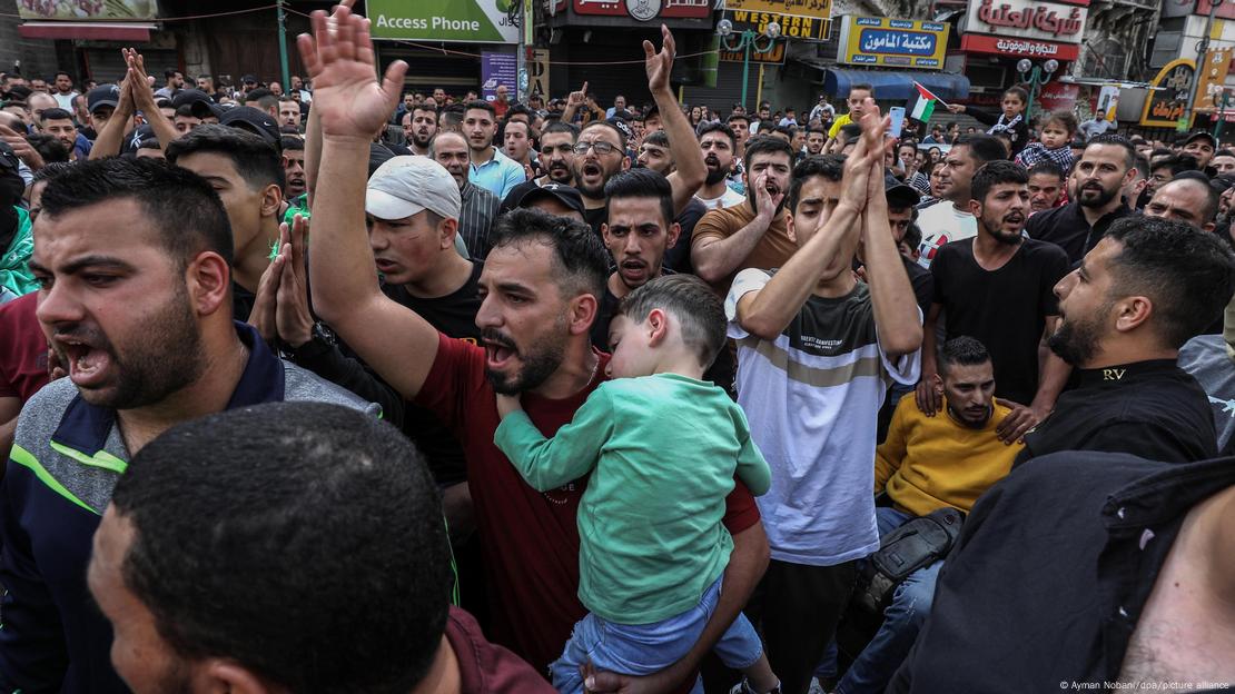 Protest in der West Bank Westjordanland 