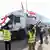 Ciężarówka z transportem pomocy humanitarnej z Egiptu do Strefy Gazy