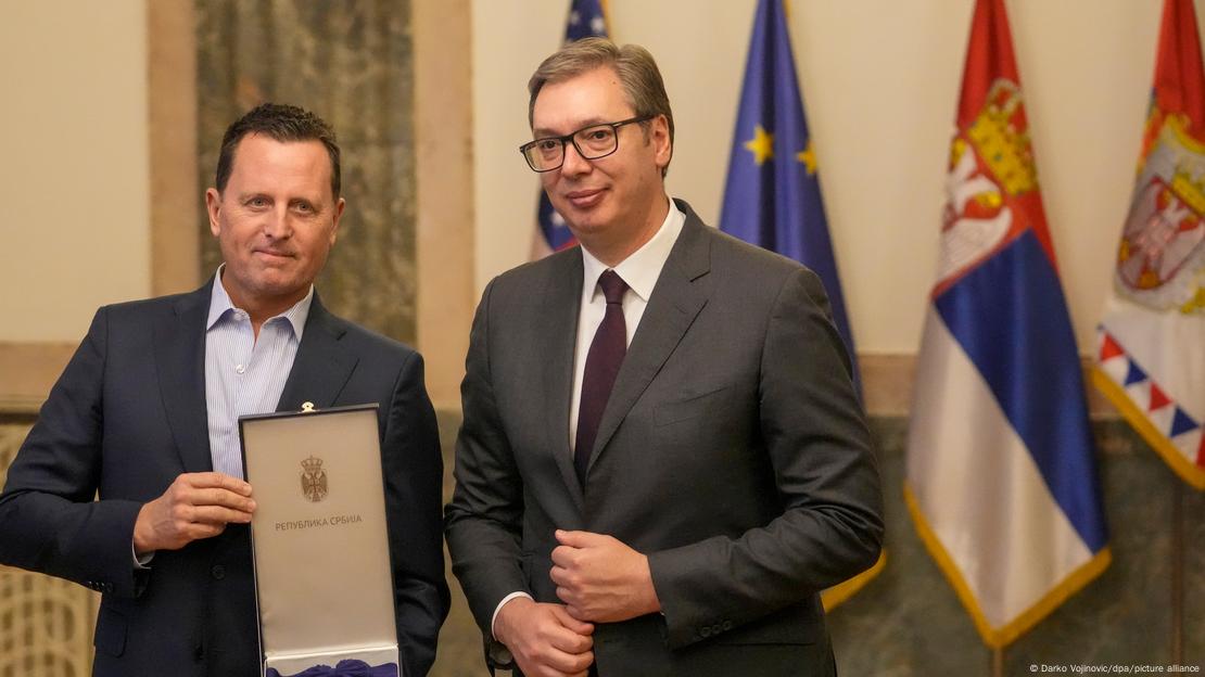 Ish i dërguari special i Shtëpisë së Bardhë për negociatat ndërmjet Serbisë dhe Kosovës, Richard Grenell me Aleksandar Vucic 