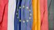 Flagi Polski, UE i Niemiec Flagi Polski, UE i Niemiec
