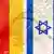 Banderas de Alemania e Israel.