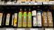 Olive oil on sale in a supermarket Olive oil on sale in a supermarket
