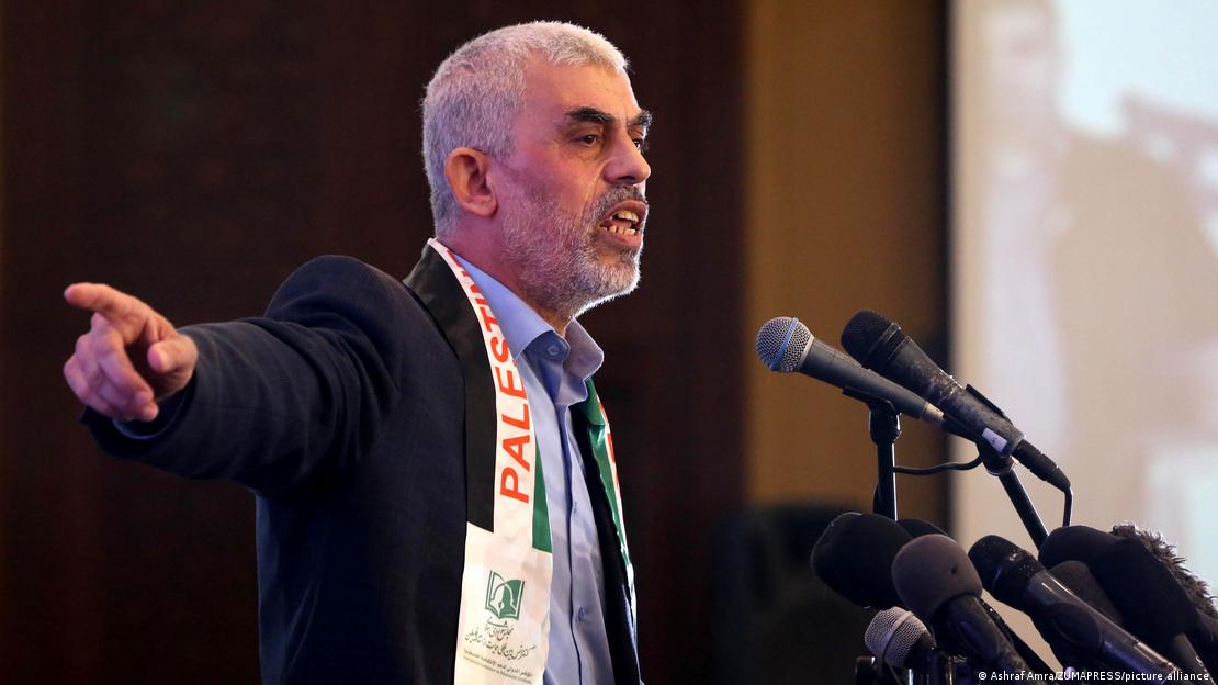 Vođa Hamasa Yahya Sinwar na konferenciji za medije